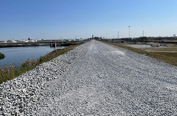 Completed dike